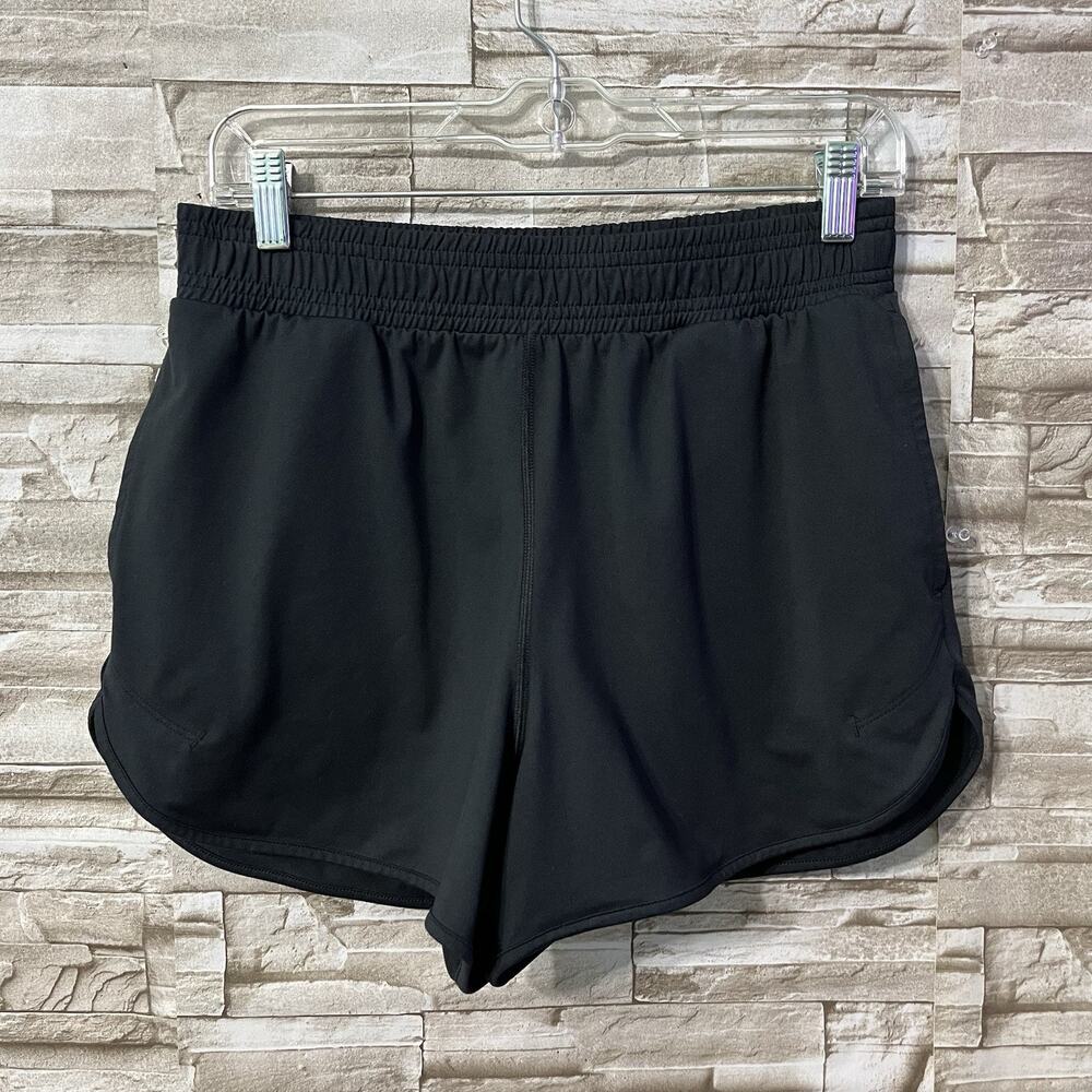 All In Motion Pull on Athletic Shorts Womens Size S Black 3" Inseam Pockets Soft